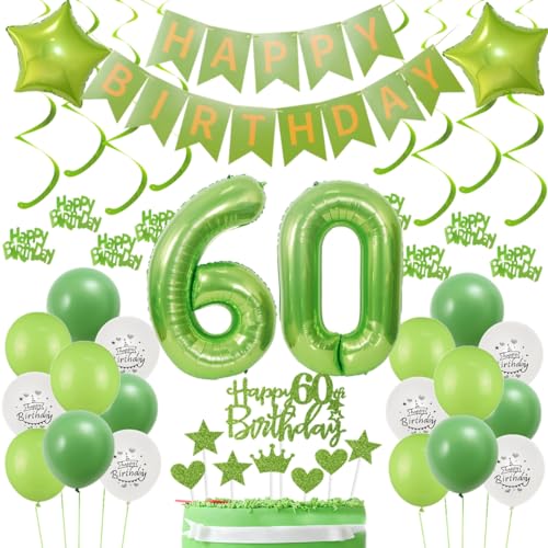 60 Geburtstag Deko Grün 60 Geburtstag Deko Mann Grün 60. Tortendeko Deko 60. Geburtstag Mann Grün 60 Geburtstag Luftballon Grün 60. Geburtstag Dekorationen 60 Mann Ballons 60 Geburtstag Grün von Oumezon