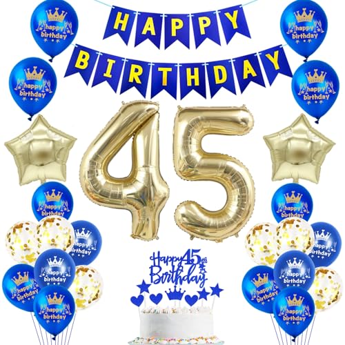 Blau Geburtstagsdeko 45. Geburtstag, 45. Geburtstag Dekorationen Mann, Deko Blau 45. Geburtstag, Mann 45. Geburtstagsdeko ,45 Jahr Geburtstagdeko Manner, Luftballon 45. Geburtstag Deko Blau Geburtstagsdeko 45. Geburtstag, 45. Geburtstag Dekorationen Mann, Deko Blau 45. Geburtstag, Mann 45. Geburtstagsdeko ,45 Jahr Geburtstagdeko Manner, Luftballon 45. Geburtstag Deko von Oumezon