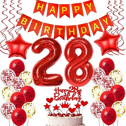 Deko 28. Geburtstag frauen Rot,Geburtstagsdeko 28 jahre frauen Luftballons 28 Geburtstag dekoration Rot,Folienballon 28 Geburtstag deko frauen Rot Tortendeko 28 Geburtstag frau deko rot Deko 28. Geburtstag frauen Rot,Geburtstagsdeko 28 jahre frauen Luftballons 28 Geburtstag dekoration Rot,Folienballon 28 Geburtstag deko frauen Rot Tortendeko 28 Geburtstag frau deko rot von Oumezon