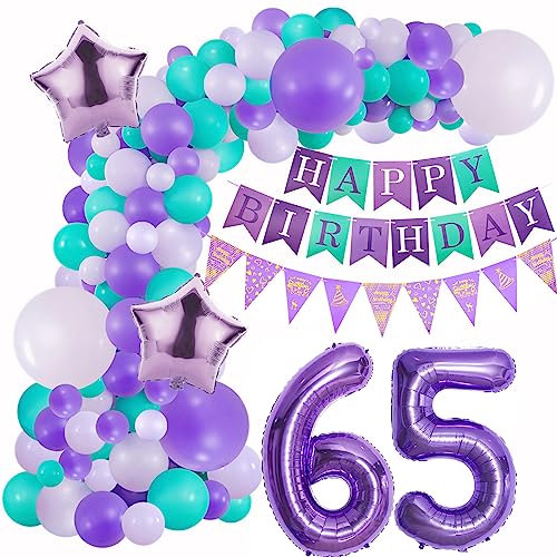 Lila 65 Geburtstag Deko Mädchen 65 Jahre Geburtstag Luftballon Girlande Lila Blau Deko 65 Geburtstag Lila Ballon Girlande 65. Geburtstag Mädchen Ballonbogen Geburtstagsdeko 65 Luftballon Mädchen von Oumezon