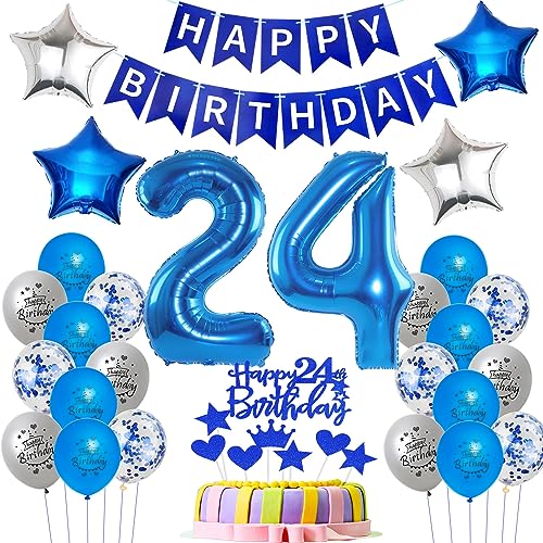 Luftballons 24 Geburtstag Mann deko blau, Geburtstagsdeko 24 Jahre Mann Dekoration, Ballon 24. Geburtstag Männer blau, Deko 24. Geburtstag Luftballons,Tortendeko 24. Geburtstag Mann kuchen deko Luftballons 24 Geburtstag Mann deko blau, Geburtstagsdeko 24 Jahre Mann Dekoration, Ballon 24. Geburtstag Männer blau, Deko 24. Geburtstag Luftballons,Tortendeko 24. Geburtstag Mann kuchen deko von Oumezon
