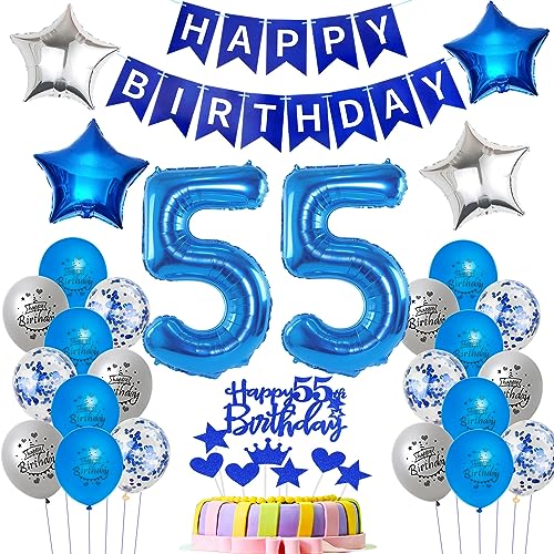 Luftballons 55 Geburtstag Mann deko blau, Geburtstagsdeko 55 Jahre Mann Dekoration, Ballon 55. Geburtstag Männer blau, Deko 55. Geburtstag Luftballons,Tortendeko 55. Geburtstag Mann kuchen deko Luftballons 55 Geburtstag Mann deko blau, Geburtstagsdeko 55 Jahre Mann Dekoration, Ballon 55. Geburtstag Männer blau, Deko 55. Geburtstag Luftballons,Tortendeko 55. Geburtstag Mann kuchen deko von Oumezon