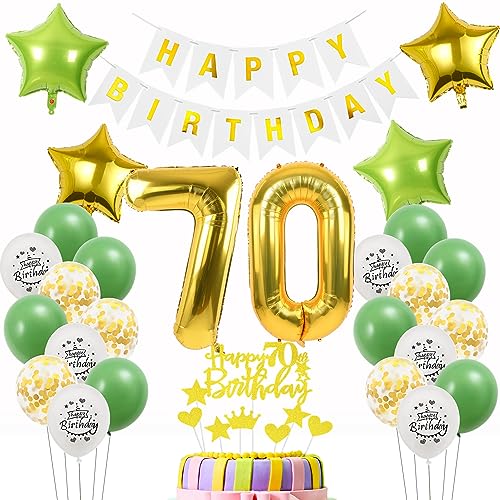 Luftballons 70 Geburtstag Mann Frau deko Gold Grün, Geburtstagsdeko 70 Jahre Mann Dekoration Grün,deko 70. Geburtstag Männer Gold, Tortendeko 70 Geburtstag Frauen Mann Ballon 70 Gold Grün Luftballons 70 Geburtstag Mann Frau deko Gold Grün, Geburtstagsdeko 70 Jahre Mann Dekoration Grün,deko 70. Geburtstag Männer Gold, Tortendeko 70 Geburtstag Frauen Mann Ballon 70 Gold Grün von Oumezon
