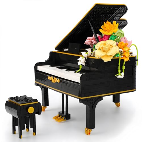 OundarM Piano Bouquet Mini Building Block Set, Immoral Flower Piano Building Kit for Adults, Boys, Girls 14+, Not Compatible with Lgo- 1311 Pieces von OundarM