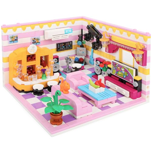 OundarM Playhouse Mini Building Blocks Set - Living Room, Friends Girls Room Building Kit, Dollhouse Building Blocks Set for Girls Boys 6 7 8 9 10 Years Old(670 Pieces) von OundarM