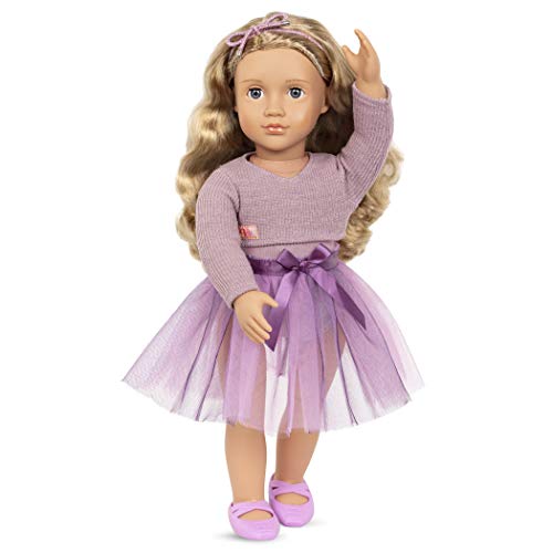 Our Generation - Puppe Savannah mit lila Ballett-Outfit, Ballettschuhe, Blonde Haare, Blaue Schlafaugen, beweglich, 46cm - ab 3 Jahren - 45366 Our Generation - Puppe Savannah mit lila Ballett-Outfit, Ballettschuhe, Blonde Haare, Blaue Schlafaugen, beweglich, 46cm - ab 3 Jahren - 45366 von Our Generation