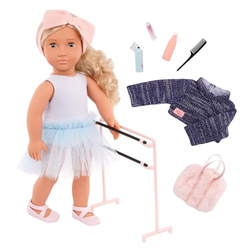 Our Generation – 46 cm Ballerina-Puppe mit Ballett-Outfit & Zubehör – Ballettstange, Kamm & Accessoires – Fantasiespiel – Prima von Our Generation