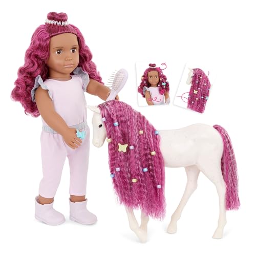 Our Generation – 18-inch Doll & Horse Foal Set – Matching Fuchsia Hair – Grooming & Styling Accessories – Pretend Play – Toys for Kids Ages 3 & Up – Estra & Delta Our Generation – 18-inch Doll & Horse Foal Set – Matching Fuchsia Hair – Grooming & Styling Accessories – Pretend Play – Toys for Kids Ages 3 & Up – Estra & Delta von Our Generation