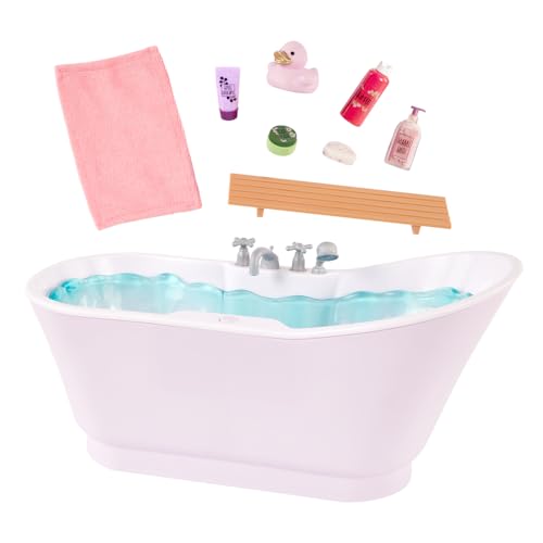 Our Generation – 46 cm Puppenbadewanne – Wasserspielzeug und Badewannenspielzeug – Puppenzubehör – Fantasiespiel – Kinder ab 3 Jahren – Sprudelbad von Our Generation