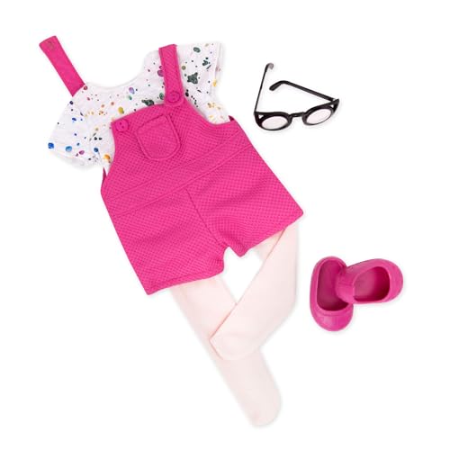 Our Generation – 46 cm Puppenkleidung – Puppenkleidung – T-Shirt mit Farbspritzern – Fantasiespiel – Spielzeug für Kinder ab 3 Jahren – Glücklich in Pink von Our Generation