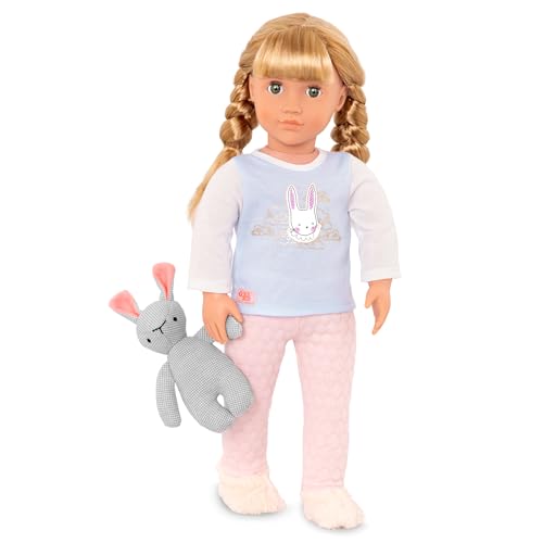 Our Generation – 46 cm Pyjamaparty Puppe – Blonde Haare & Grüne Augen – Plüschhase & Pyjama Outfit – Rollenspiel – Spielzeug für Kinder ab 3 Jahren – Jovie Our Generation – 46 cm Pyjamaparty Puppe – Blonde Haare & Grüne Augen – Plüschhase & Pyjama Outfit – Rollenspiel – Spielzeug für Kinder ab 3 Jahren – Jovie von Our Generation