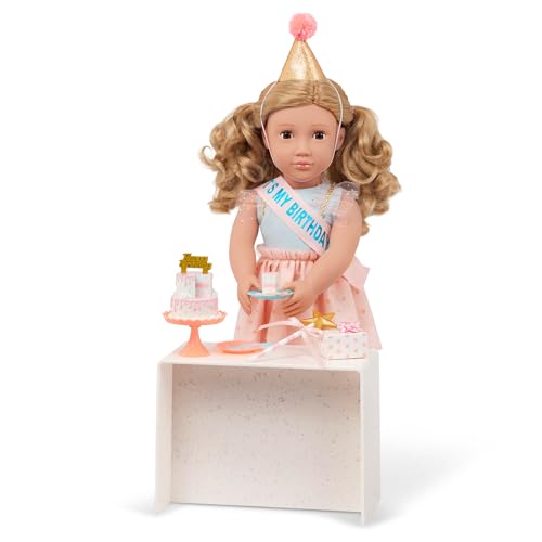Our Generation – 46 cm große Geburtstagspuppe – lebensechte braune Augen und welliges dunkelblondes Haar – Partyhut, Torte und Festliche Accessoires – Rollenspiel – Spielzeug für Kinder ab 3 Jahren – Our Generation – 46 cm große Geburtstagspuppe – lebensechte braune Augen und welliges dunkelblondes Haar – Partyhut, Torte und Festliche Accessoires – Rollenspiel – Spielzeug für Kinder ab 3 Jahren – von Our Generation