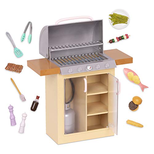 Our Generation – Grill-Spielset – Spielnahrung – Kochzubehör – 46 cm Puppen – Spielzeug für Kinder ab 3 Jahren – Backyard Grill von Our Generation