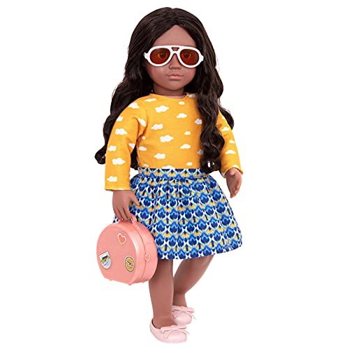 Our Generation - Deluxe Puppe Aryal mit 2 Reise-Outfits, Sonnenbrille, braune Haare, braune Schlafaugen, beweglich, 46cm - ab 3 Jahren - 45368, Mehrfarbig Our Generation - Deluxe Puppe Aryal mit 2 Reise-Outfits, Sonnenbrille, braune Haare, braune Schlafaugen, beweglich, 46cm - ab 3 Jahren - 45368, Mehrfarbig von Our Generation