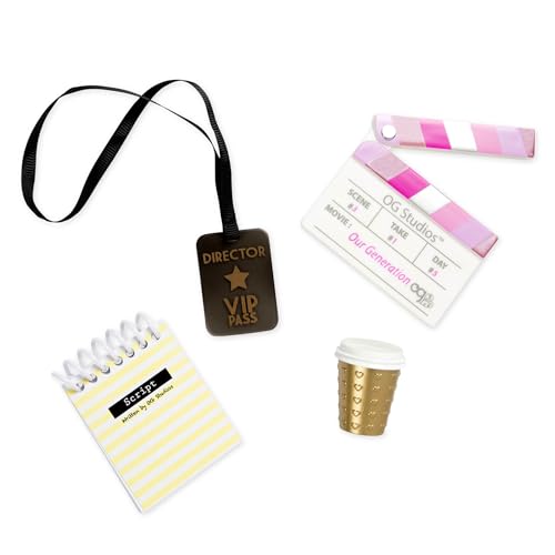 Our Generation Filmklappe & Filmdrehzubehör - Puppenhausmöbel für 46 cm Puppen - Puppenzubehör, Spielzeug für Kinder ab 3 Jahren - Directorial Debut Our Generation Filmklappe & Filmdrehzubehör - Puppenhausmöbel für 46 cm Puppen - Puppenzubehör, Spielzeug für Kinder ab 3 Jahren - Directorial Debut von Our Generation