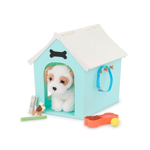 Our Generation Hundehaus-Set – Plüschwelpe für Hunde von 15,2 cm (6 Zoll) – Puppenzubehör für 45,7 cm große Puppen – Simulationsspiel – Kinder ab 3 Jahren – Platz für von Our Generation