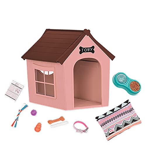 Our Generation – Hundehaus Spielset – Haustierspielzeug – 46 cm Puppenzubehör – Fantasiespiel – Spielzeug für Kinder ab 3 Jahren – Hundehütte von Our Generation