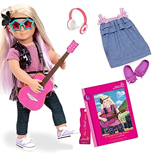 Our Generation - Layla, Rockstar-Puppe mit Gitarre und modischem Outfit, inklusive Accessoires, geeignet für Kinder ab 3 Jahren von Our Generation