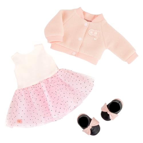 Our Generation – Puppen-Uni-Jacke – Rosa Ballettkleid-Outfit – 46 cm Puppenkleidung – Rollenspiel – Spielzeug für Kinder ab 3 Jahren – Ballet Academy von Our Generation