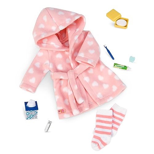 Our Generation – Puppenkleidung in 46 cm – Robe Outfit – Pyjama & Socken Set – Zubehör für die Schlafenszeit – Spielzeug für Kinder ab 3 Jahren – Good Night, Sleep Tight von Our Generation