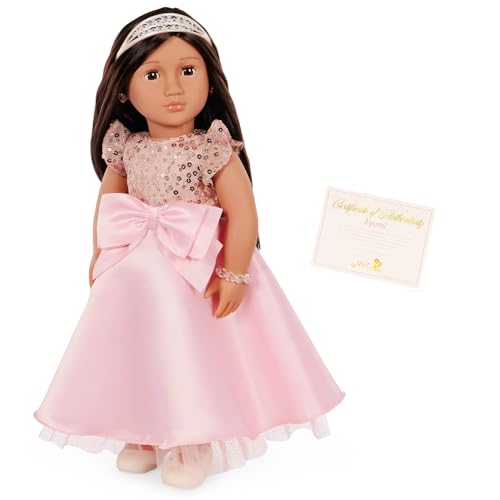 Our Generation – Special Edition 30th Anniversary Collectible Doll Ayumi – Braune Augen, dunkelbraunes Haar, rosa Kleid, Schmuck, Echtheitszertifikat – Spielzeug ab 3 Jahren von Our Generation