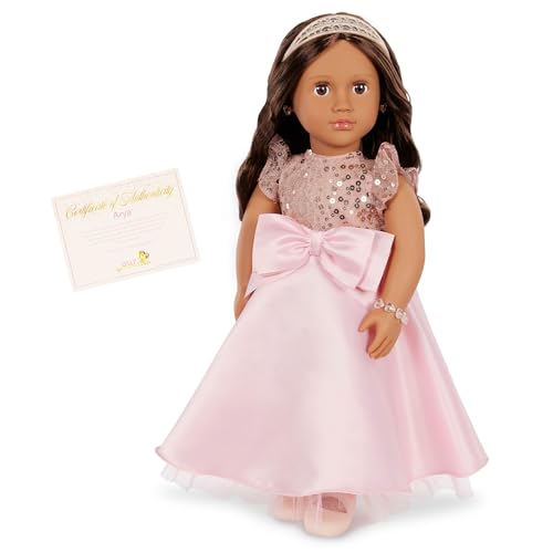 Our Generation – Special Edition 30th Anniversary Sammlerpuppe – Braune Augen und braunes Haar – Festliches rosa Kleid und Schmuckzubehör – Echtheitszertifikat – Spielzeug für Kinder ab 3 Jahren von Our Generation