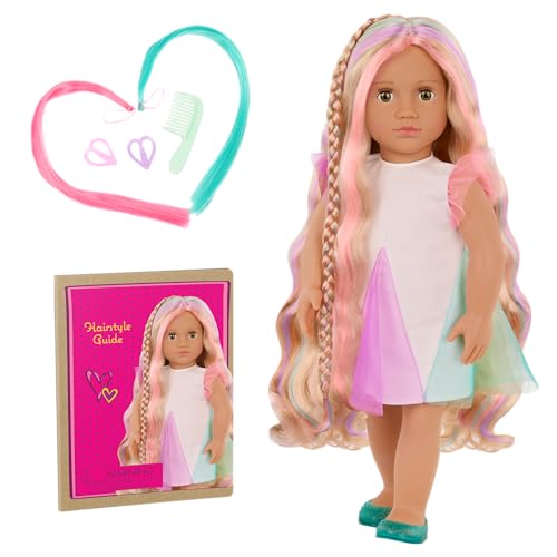 Our Generation | Tessie from Hair to There BD31564 | Hair Grow Doll 46 cm mit bunten Haarsträhnen von Our Generation