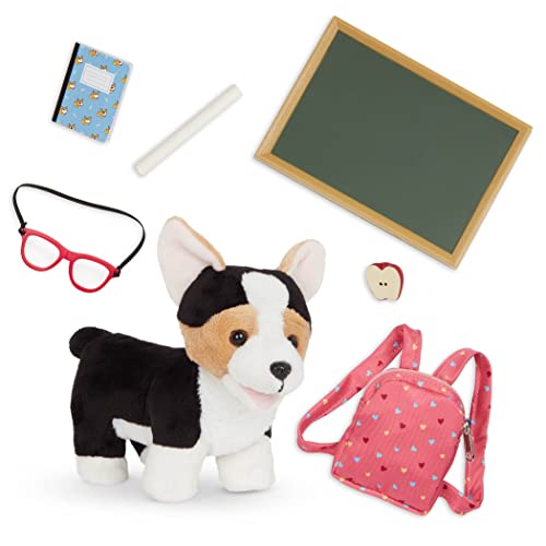 Our Generation Vorschulhund – 15 cm Plüschhund Pembroke Welsh Corgi mit Zubehör – Schultasche, Brille, Apfel, Notizbuch, Kreidetafel und Kreide – Interaktives Spielzeug für Kinder ab 3 Jahren Our Generation Vorschulhund – 15 cm Plüschhund Pembroke Welsh Corgi mit Zubehör – Schultasche, Brille, Apfel, Notizbuch, Kreidetafel und Kreide – Interaktives Spielzeug für Kinder ab 3 Jahren von Our Generation