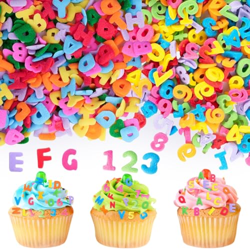2 Stück Tortendeko Buchstaben und Zahlen, Tortendeko Essbar Einschulung, TorTendeko Buchstaben Essbar, ABC Kuchen Deko, Zuckerdekor Einschulung, für Kuchen, Cup Cakes und Plätzchen 2 Stück Tortendeko Buchstaben und Zahlen, Tortendeko Essbar Einschulung, TorTendeko Buchstaben Essbar, ABC Kuchen Deko, Zuckerdekor Einschulung, für Kuchen, Cup Cakes und Plätzchen von Ourdort
