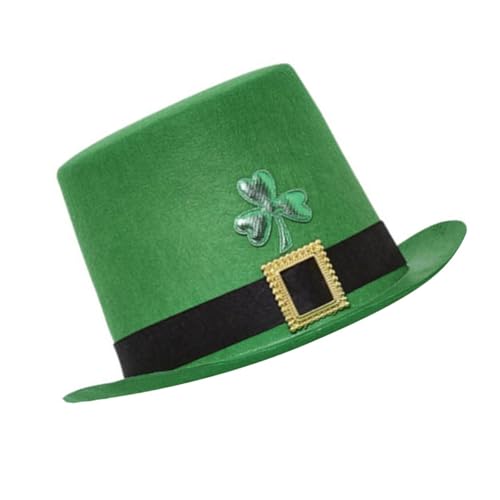 Ousidiman StPatrick Day Celebration Gold Buckle Hat Festival Party Green Tall Hat Irish National Day Shammock Hat Accessories von Ousidiman