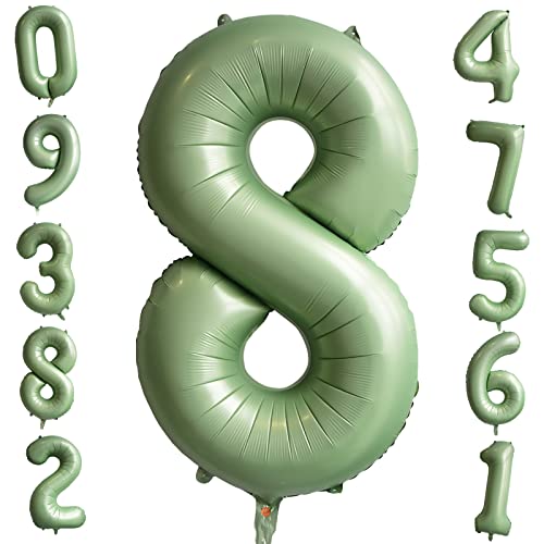 40 Zoll Salbei Grün Zahl 8 Ballon Giant Helium Folie Zahl Ballons Große Geburtstag Ballons Alter Ballon Olivgrün Digital Ballon für Jungen Mädchen Geburtstag Jahrestag Graduierung Party Dekorationen 40 Zoll Salbei Grün Zahl 8 Ballon Giant Helium Folie Zahl Ballons Große Geburtstag Ballons Alter Ballon Olivgrün Digital Ballon für Jungen Mädchen Geburtstag Jahrestag Graduierung Party Dekorationen von Ousuga