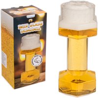 Bierglas in Hantel-Form, für das Training beim Trinken, 700ml, witzige Geschenkidee von Out of the blue KG