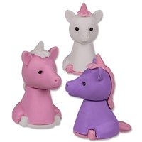 Einhorn Puzzle Radiergummi, 3 Stk., kleine 3D-Puzzles als Einhornfigur von Out of the blue KG