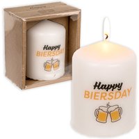 Motiv-Kerze "Happy Biersday" in Geschenkbox, 8cm von Out of the blue KG