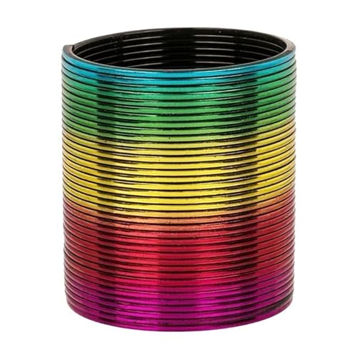 Out of the blue Regenbogen Spirale - 5cm Durchmesser Treppenhüpfer Spielzeug, Metall Optik - Perfekt für Mädchen & Jungen - Ideal als Mitgebsel für Kindergeburtstage, Partyzubehör & als Gastgeschenk von Out of the blue