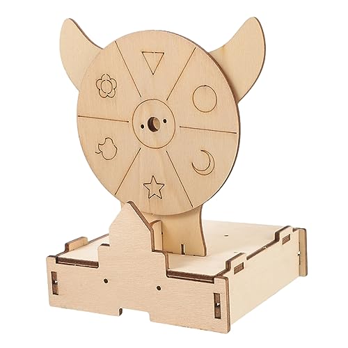 Outanaya 1 Satz Tombola-Rad bastelzeug für Kinder hühner Spielzeug Hand Spielzeug bastel Materialien Match Preisrad für Glück Drehrad für Preise Roulette-Rad Glücksspiel-Preisrad Holz von Outanaya