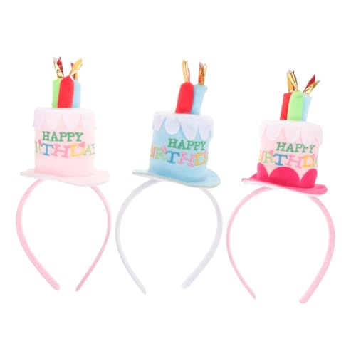 Outanaya 3St Kerze Stirnband Haarband kinder haarschmuck Partyzubehör hairband haircharm lustiges Haar-Accessoire Babyzubehör Party-Kind-Kopfschmuck dekoratives Stirnband für Kinder Stoff von Outanaya