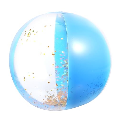 Outanaya 3st Glitzernder Wasserball Beachvolleyball Wasserstrand Aufblasbarer Paillettenball Aufblasbarer Glitzer-wasserball Schwimmender Konfettiball Wasservolleyballbecken Strandbälle Pvc von Outanaya