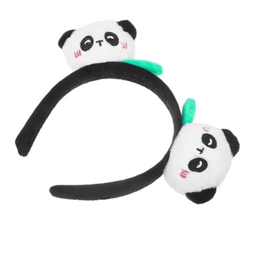 Outanaya Stirnband Panda Kopfschmuck Panda Modellierung Haarband Partyzubehör Panda Haarband Panda Elemente Haarband Tierhaarzubehör Haarband Party Ornament Partygeschenke von Outanaya