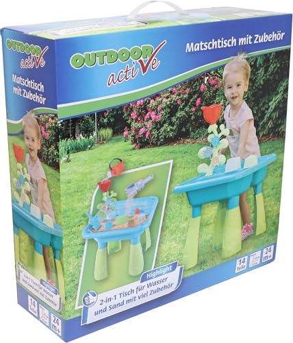 Outdoor active Matschtisch 47x47x66 cm, mit Zubehör von Outdoor active