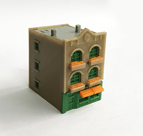 Outland Models Train Railroad City Classic 3-Story Building w Storefront Z Scale Outland Models Train Railroad City Classic 3-Story Building w Storefront Z Scale von Outland Models