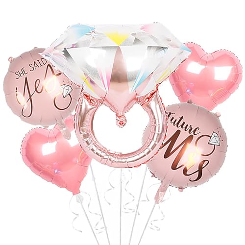 Ovanda Luftballons Hochzeit, Mr and Mrs Smith Hochzeit Deko, Rosa Diamant Ring Folienballons, JGA Deko, Rosa Liebesballon für Brautdusche, Hochzeits, Bachelorette Party, Geburtstag Ovanda Luftballons Hochzeit, Mr and Mrs Smith Hochzeit Deko, Rosa Diamant Ring Folienballons, JGA Deko, Rosa Liebesballon für Brautdusche, Hochzeits, Bachelorette Party, Geburtstag von Ovanda