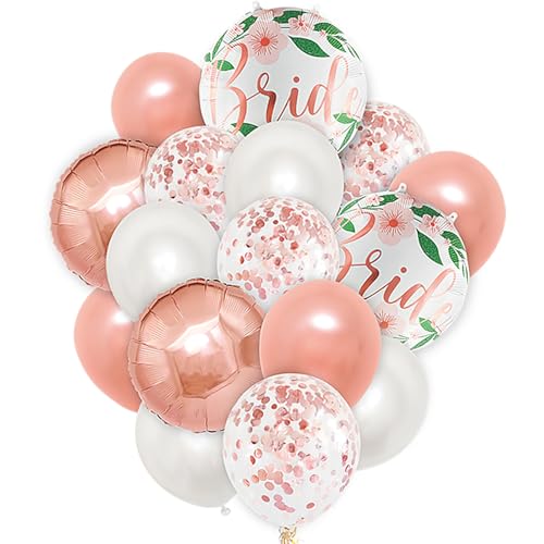 Ovanda 16 Stück Rosegold Bride To Be Luftballon Deko, Jga Accessoires Frauen Folienballon Bride Hochzeitsdeko, Jga Luftballons Weiß Rosegold, Junggesellenabschied Frauen Ovanda 16 Stück Rosegold Bride To Be Luftballon Deko, Jga Accessoires Frauen Folienballon Bride Hochzeitsdeko, Jga Luftballons Weiß Rosegold, Junggesellenabschied Frauen von Ovanda