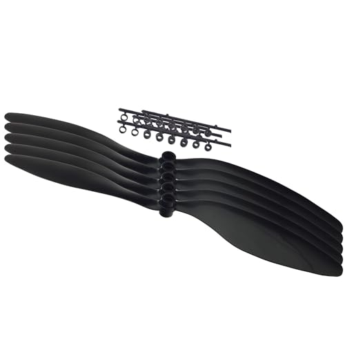 Overdrive-Racing 5X GWS 10x4,7 Luftschraube/Propeller GW/EP1047 254x119 Reduction Propeller Schwarz von Overdrive-Racing