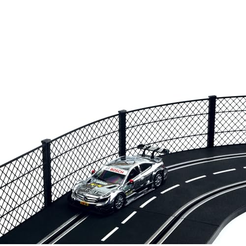 Overdrive-Racing Fangzaun System Schwarz 5m Kompatibel mit Carrera Digital 124 132 EVO Kurven Geraden Zaun Bande Slotcar von Overdrive-Racing