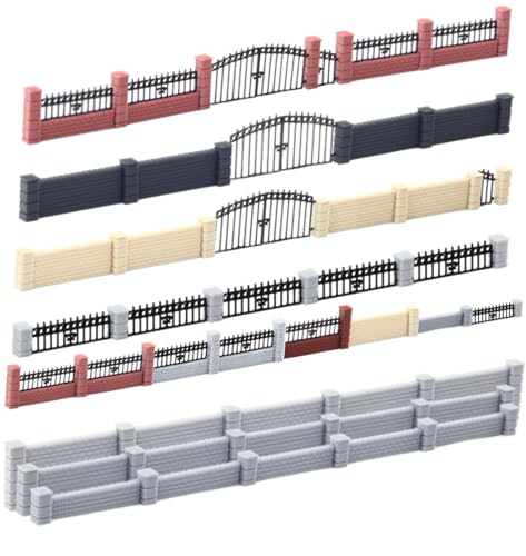 Overdrive-Racing H0 1:87 Steinmauer Mauerzaun Gartenmauer Set Für Modelbau Landschaftsbau Modeleisenbahn, Mauerset:Pfeiler Set Groß 10 Stück, Farbe:Dunkelgrau von Overdrive-Racing