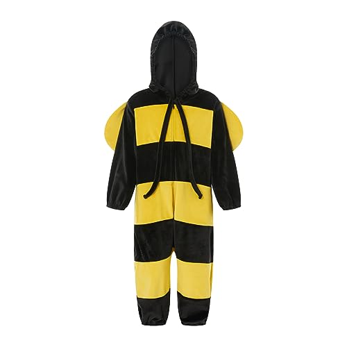 Owegvia Cute Halloween Bee Costume For Baby Girls Boys Long Sleeve Rompers Jumpsuits With Wing Role Play Costumes For Toddler (Yellow Black, 6-12 Months) von Owegvia