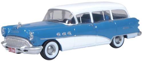 Oxford Diecast 87BCE54001 Buick Century Estate Wagon 1954 Ranier Blue/Arctic White von Oxford Diecast