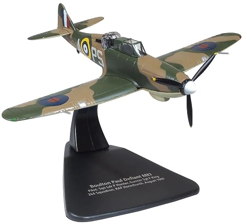 Oxford Diecast Boulton Paul Defiant MK I Fighter Plane Pilot: SQN Ldr P Hunter ner SGT F King 264 Squadron RAF Hornchurch (August 1940) "Oxford Aviation Series 1/72 Diecast Model Aircraft von Oxford Diecast