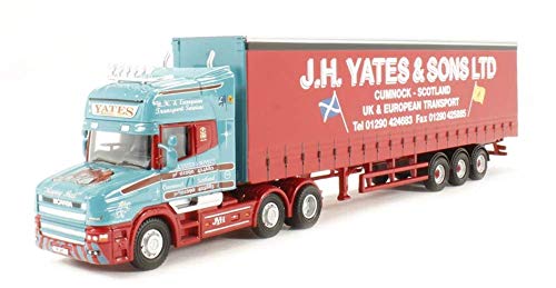 Oxford Diecast Scania T Cab Topline Curtainside J H Yates und Sons Limitierte 76TCAB003 von Oxford Diecast